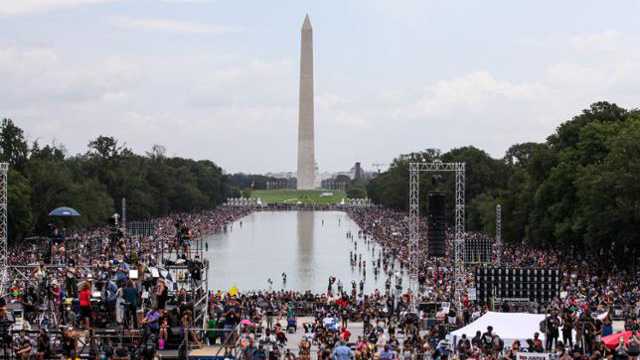마틴 루터 킹 목사 '워싱턴 행진 57주년' 기념 수천명 함성